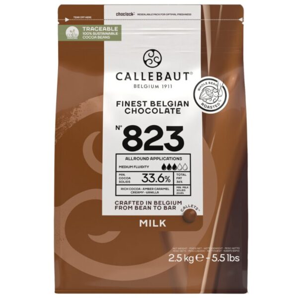 Piena šokolāde Callebaut 823 (33,6%), 1 kg
