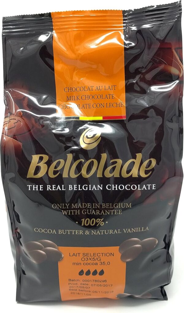 Belcolade piena šokolāde (35%), 5x1 kg