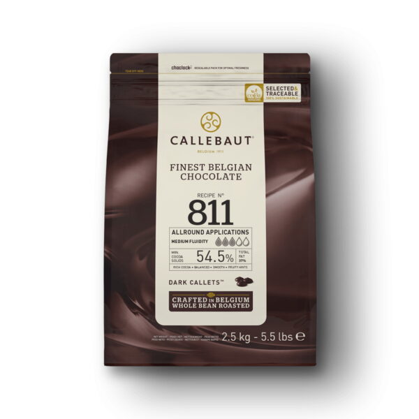 Tumšā šokolāde Callebaut Dark Callets (54,5%), 2,5 kg