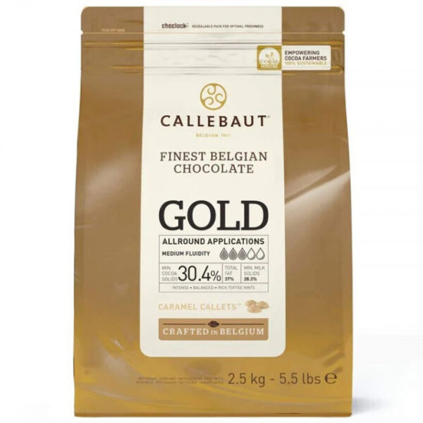 Callebaut Gold karameles garšas baltā šokolāde (30,4%), 500 g