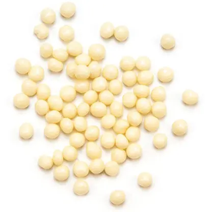 Kraukšķīgi baltās šokolādes pērliņi, 50 g